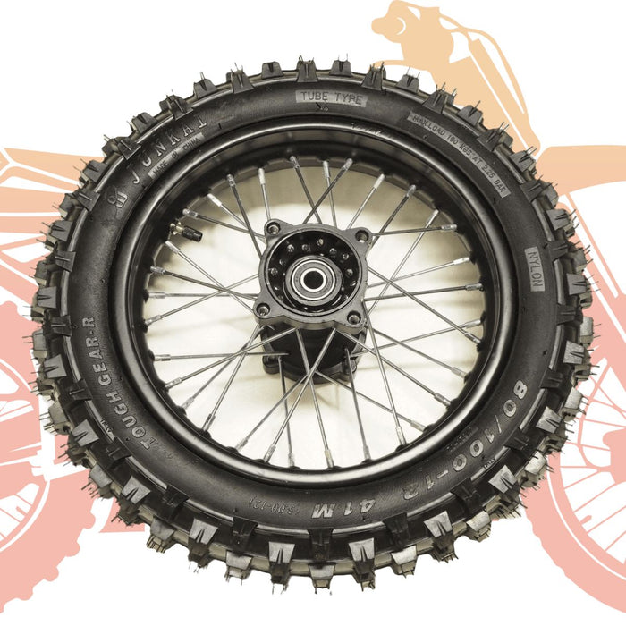 FORZA FMX125 FMX140 Rear Disc Wheel with Tyre, Tube, Steel Rim