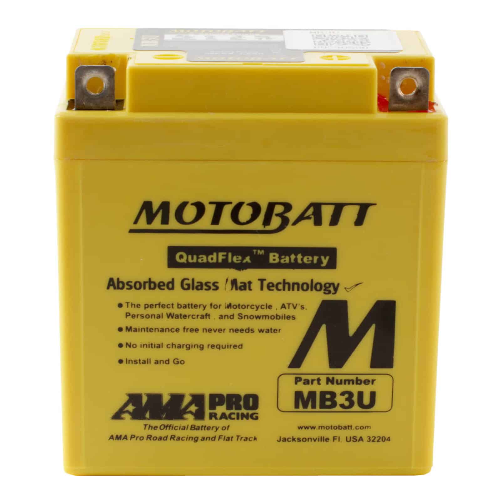 Motobatt Battery Quadflex AGM MB3U Alpha Moto NZ