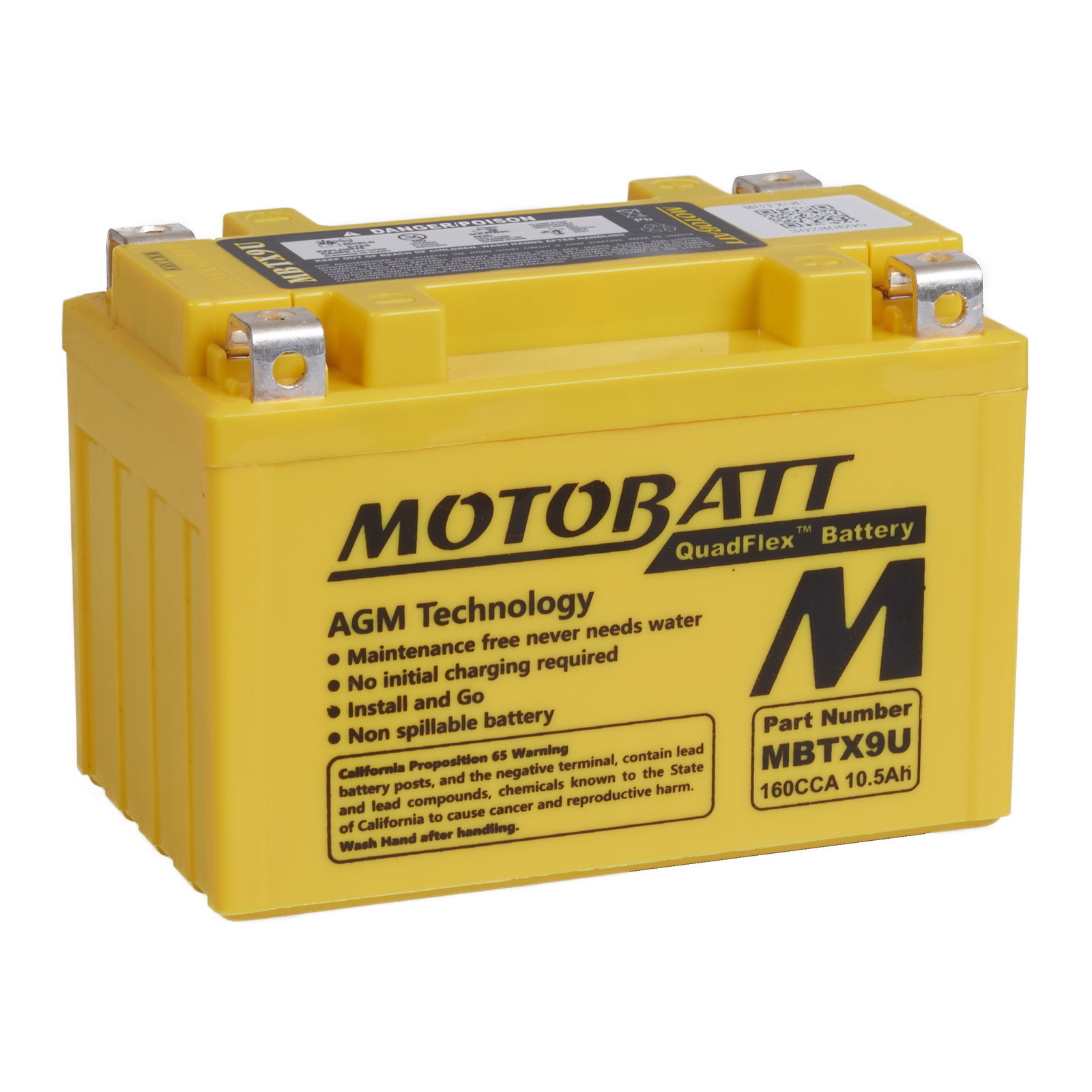 Motobatt Battery Quadflex Agm Mbtx U Alpha Moto Nz