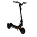Black - front suspension system and rugged tubeless tire designed for smooth terrain handling and maximum stability.