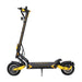 Black/Yellow - Teverun dual motor electric scooter in matte black and yellow accent trim profile view