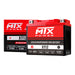 N/A - MTX Power XT12 12V AGM motorcycle battery against a white background. The front label shows technical specifications including 12.0Ah capacity, 155A CCA, and a "99.99% Pure Lead" badge