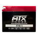 N/A - MTX Power XT4B-5 12V AGM motorcycle battery on a white background. The black front label details technical specs including 2.5Ah capacity, 25A CCA, and a "99.99% Pure Lead" badge.