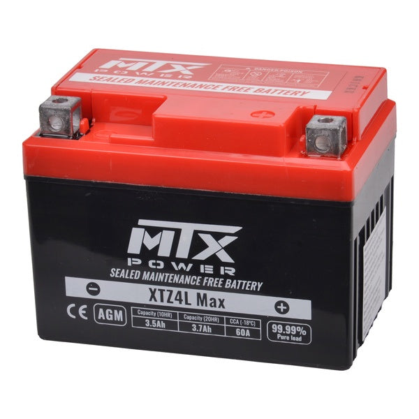 MTX Power Battery AGM - XTZ4L Max (fits YTX4L-BS)