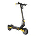 Black/Yellow - handlebar setup featuring ergonomic grips, dual hydraulic brake levers, and a colorful digital display screen.