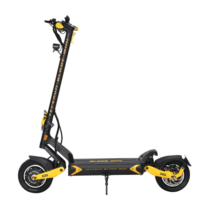 Black/Yellow - rear fender and brake light assembly, emphasizing high-visibility safety features for nighttime riding.