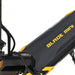 Black/Yellow - frame geometry close-up, illustrating the premium build quality, metallic finish, and sporty design elements.
