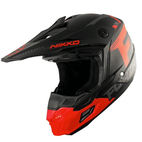 Nikko N601 FORZA Graphic Youth MX Helmet Orange 6